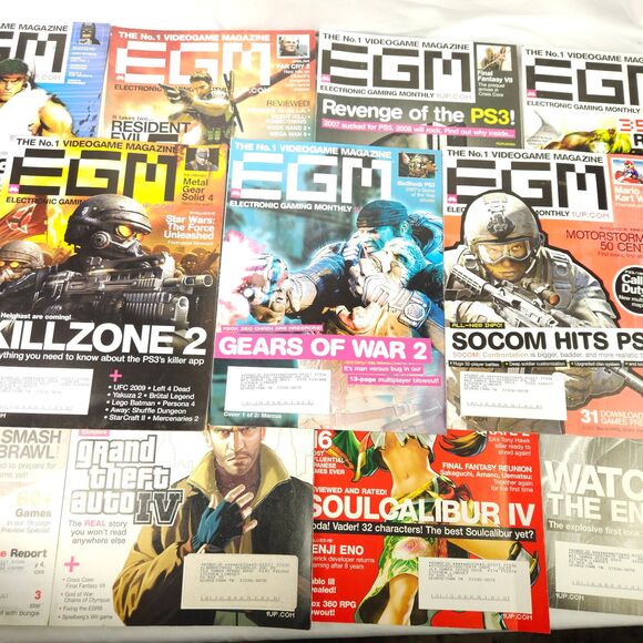 2008 EGM Electronic Gaming Magazine Lot of 11 Street Fighter Gears of War GTA4 - Picture 1 of 12